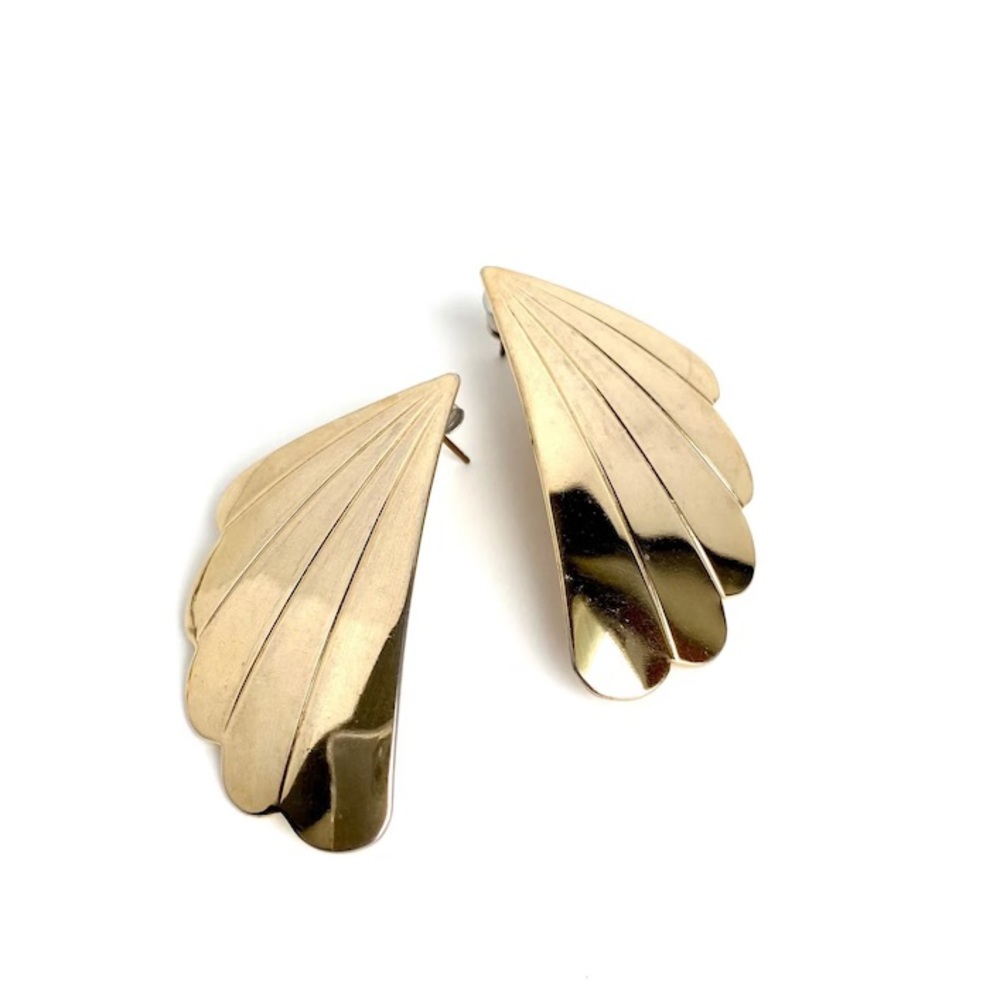 Vintage 80s 90s Gold Tone Earrings